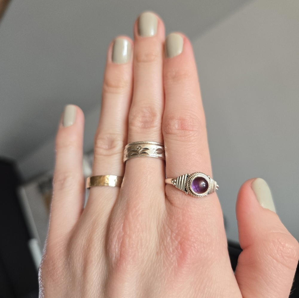 Amethyst Sterling Silver Ring A92